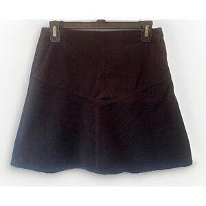 Womens Black Ribbed Lined Side Zip Mini Skirt Small Punk Goth Steampunk Emo Rock